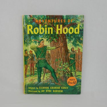 Adventures of Robin Hood (1953) by Eleanor Graham Vance - Jay Hyde Barnum - Vintage Oversized Children's Book 