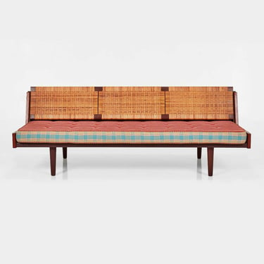 Hans Wegner Model GE 6 Teak and Cane daybed by Getama, Denmark 1960s 