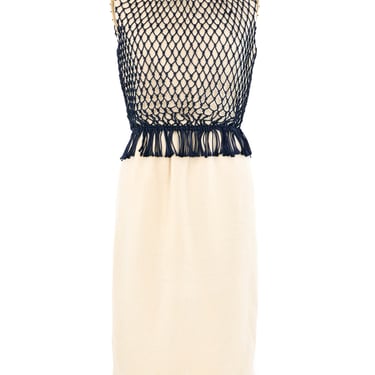 1960s Net Vest Sheath Dress