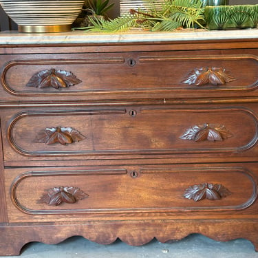 Antique Marble-topped Chest