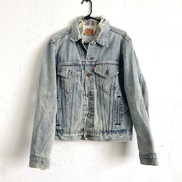 Vintage 90s Distressed Light Wash Levi's Denim Jacket 