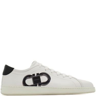 Ferragamo Men Gancini Leather Sneakers