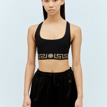 Versace Women Greca Trim Sports Bra