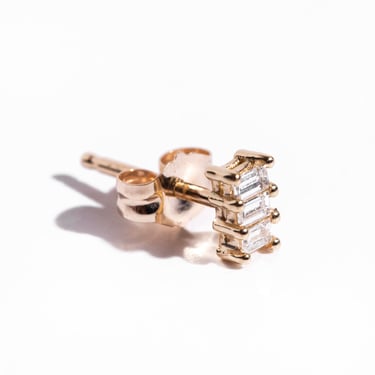 JENNIE KWON Diamond Baguette Accordion Stud