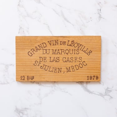 &quot;grand vin de léoville&quot; vintage French wine crate panel