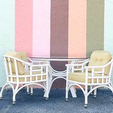 Old Florida Rattan Dining Set