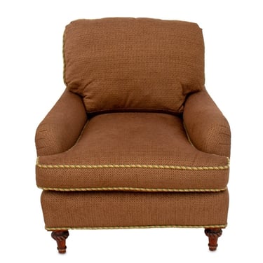 George Smith Style Brown Linen Club Armchair