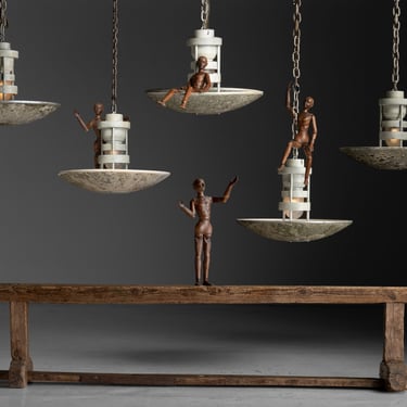 Industrial Pendants / Monastery Bench