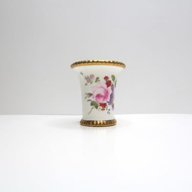 Beautiful Royal Crown Derby Porcelain Toothpick Holder Gold Gilt Osmaston Road factory 