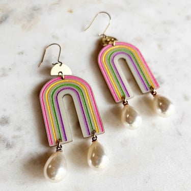 Pearlescent Rainbow Earrings