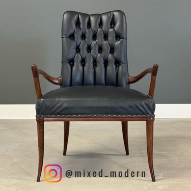 Black Vinyl Office Desk Chair 
