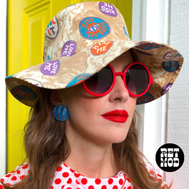 KISS MY PATCH Vintage 60s 70s Iconic Collectors' Novelty Mod Statement Hat 