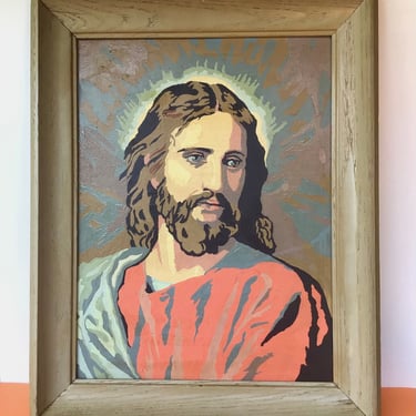 Vintage Paint by Number Jesus — 1970s Christmas PBN Kitsch! 