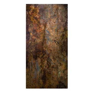Philip and Kelvin LaVerne Large "Rainforest" Abstract Painting on Bronze 1970s (Signed)