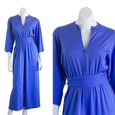 1970s blue wide leg jumpsuit 