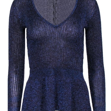 Veronica Beard - Purple Esmeralda Shimmer Knit Sweater Sz XS