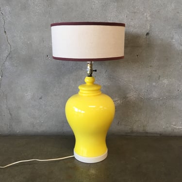 Mid Century Yellow Lamp