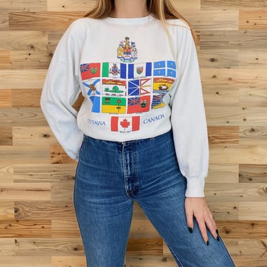 Ottawa Canada 1987 Novelty Souvenir Vintage Pullover Sweatshirt 