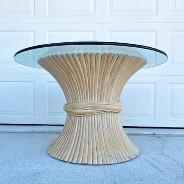 Sheaf of Wheat Bamboo End Table with 36