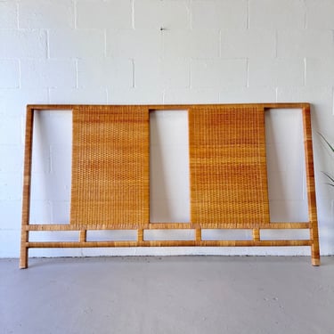 Vintage Wicker King Size Headboard