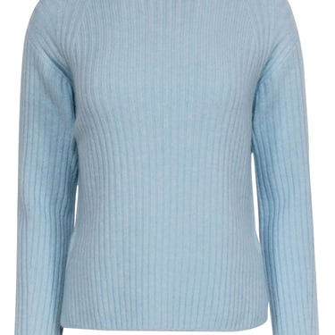 Vince - Pastel Blue Ribbed Mock Neck Sweater Sz S