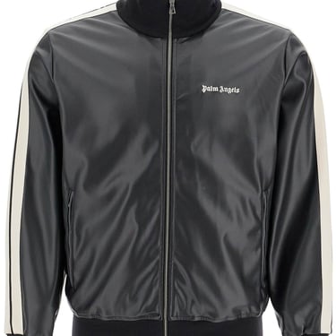 Palm Angels Faux Leather Track Jacket For Men