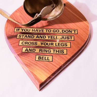 Vintage Bathroom Bell wall decor Wooden Quote Plaques 