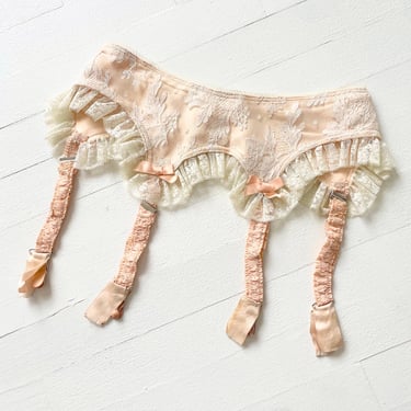 Vintage Pink + White Lace Suspender Belt | Phenix - Brooklyn, NY | ATTIC