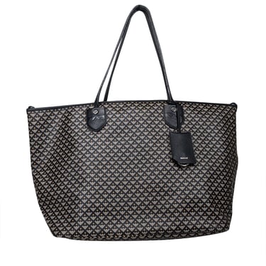 Bally - Black &amp; taupe Print Tote Bag