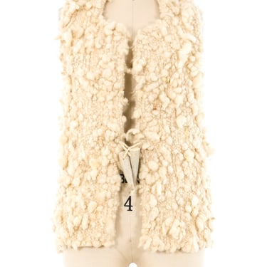 Ivory Hand Knit Vest