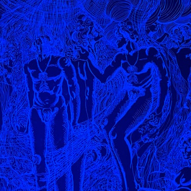 1960s Psychedelic Black Light Poster titled 