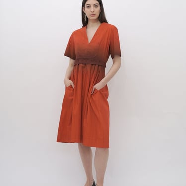 Narciso Rodriguez Belted Ombre Midi Dress