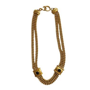 Etruscan Brushed Gold Chain Necklace