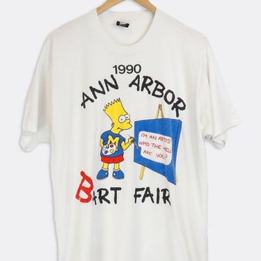 Vintage 1990 ANN Arbor Bart Fair T Shirt Sz XL