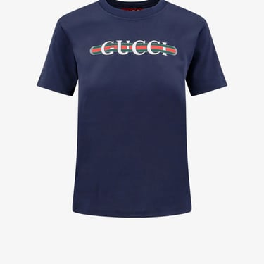Gucci Woman T-Shirt Woman Blue T-Shirts