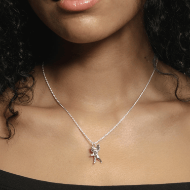 Wolf Circus | Cherub Charm Necklace in Silver