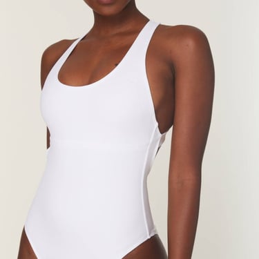 Andie Swim The Tulum Eco Nylon Classic One Piece - White