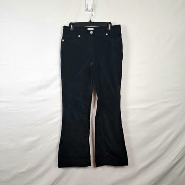 Vintage 2000s Low Rise Black Flare Pants, Size Medium 