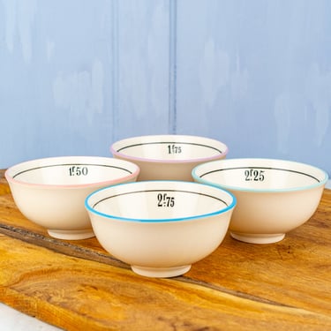 French Franc Bowls - Set of 4