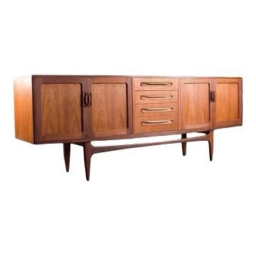 Free Shipping Within Continental US - Vintage 1960s Mid Century Modern Teak Credenza or Sideboard Cabinet UK Import 
