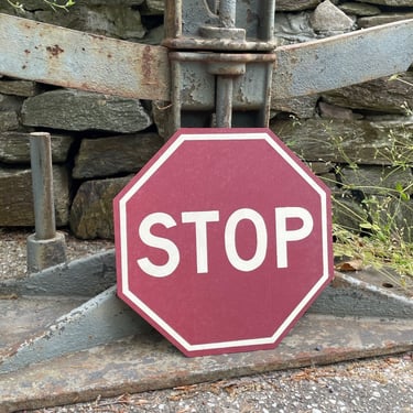 STOP Sign Driveway Residence Street Sign  by Minnesota Mining Company Vintage 1970s Neighborhood NIB Mid-Century Doublesided Mancave 