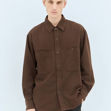 Lemaire Men Denim Shirt With Snaps