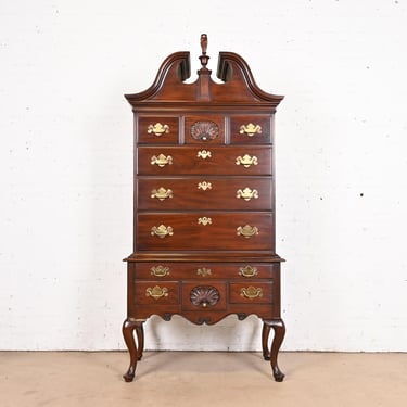 Henkel Harris Queen Anne Mahogany Highboy Dresser, 1977