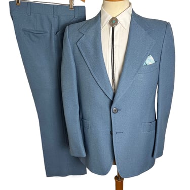 Vintage 1970s 2pc Mod / Western Suit ~ size 38 R ~ jacket / pants ~ Bootcut / Flare Leg Trousers ~ Wedding 