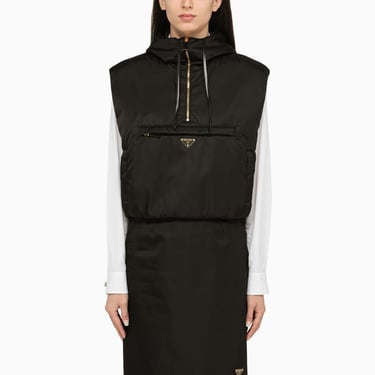 Prada Black Re-Nylon Waistcoat Women