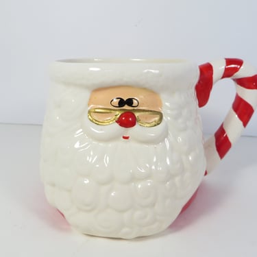 Vintage Santa Claus Face Mug -  1993 Santa's House Santa Claus Mug 