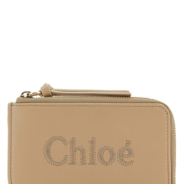 CHLOE Cappuccino Leather Card Holder