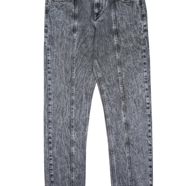 Isabel Marant - Grey Wash Jeans w/ Textured Waist Detail Sz 12