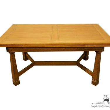 BRANT RANCH OAK Solid Oak Rustic Americana 97" Draw Leaf Dining Table 