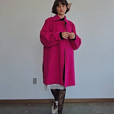 Yves Saint Laurent Bright Pink Coat (L)